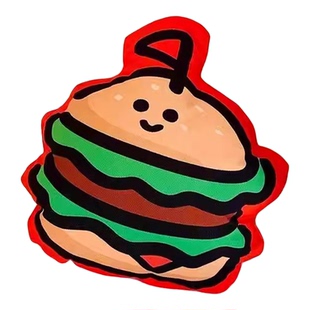 汉堡薯条玩偶卡通公仔可爱异形手办抱枕办公室沙发靠垫房间装饰