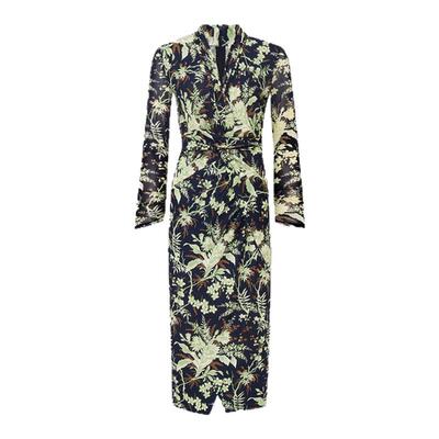 [女神节]DVF2026春夏新款绿野仙踪V领连衣裙DL1U002