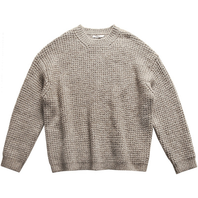 日系复古cleanfit圆领纯色毛衣男