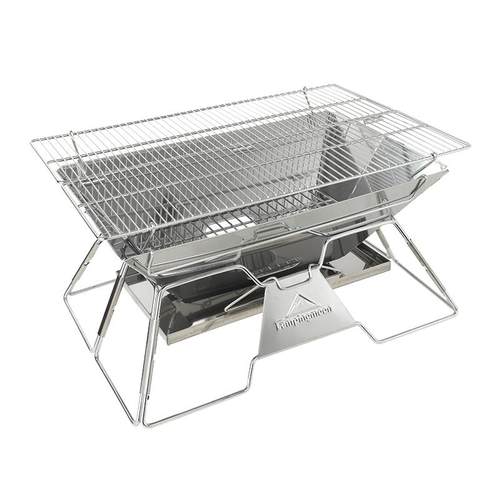 柯曼轻便柴火炉多功能折叠不锈钢户外烧烤架炭火烤肉自驾游焚火台