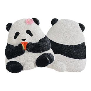 可爱卡通新款包装熊猫冰箱贴磁贴树脂旅游纪念品圣诞节礼物基地