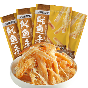 海狸先生手撕鱿鱼条碳烤鱿鱼须丝鱿鱼干孕妇零食大连特产海鲜小吃