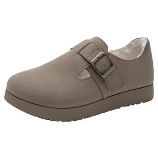 大东保暖棉鞋女冬季2026新款女鞋灰色厚底加绒勃肯鞋秋冬毛毛单鞋