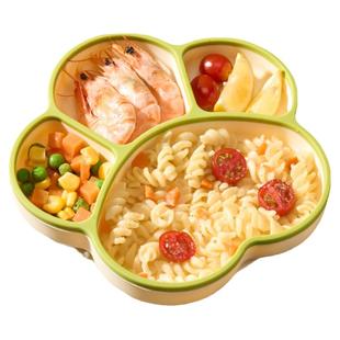 如山宝宝餐盘婴儿吸盘式辅食碗硅胶自主进食分格专用餐具套装