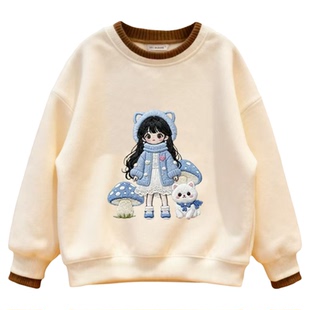 朱迪尼克甜美疯狂动物城印图加绒卫衣女秋冬保暖上衣