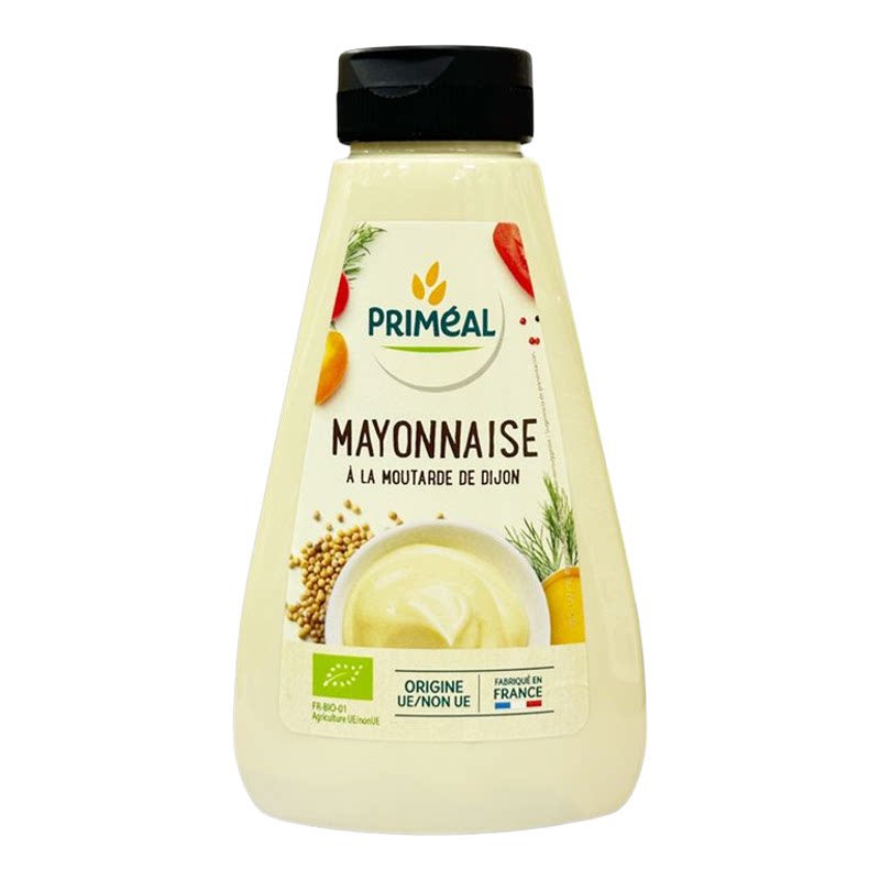 PRIMEAL 有机蛋黄酱315g调味料健康蘸酱厨房调料法国开罐即食进口