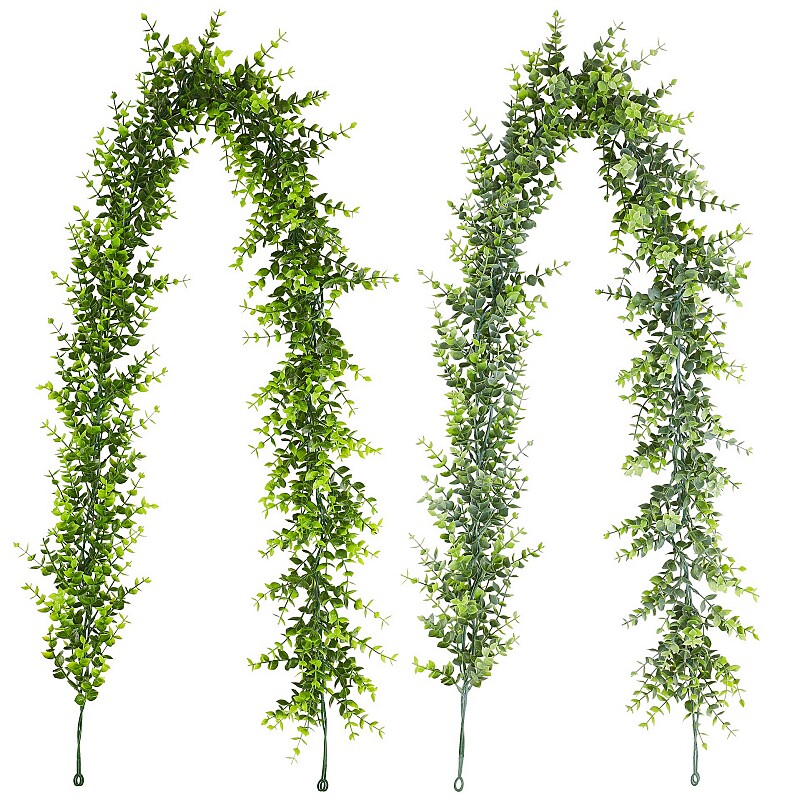 仿真花绿植尤加利藤条桉树藤蔓家居室内挂壁塑料假花婚庆花艺装饰
