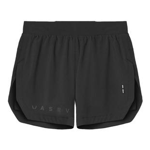 男士健身深蹲运动训练双层带内衬弹力速干透气拳击柔道三分短裤