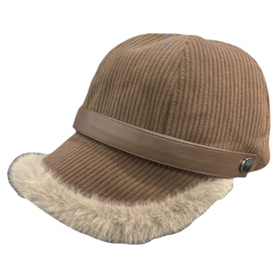 冬天加厚保暖鸭舌帽女2025新款可挂口罩骑电动车防风帽女款渔夫帽