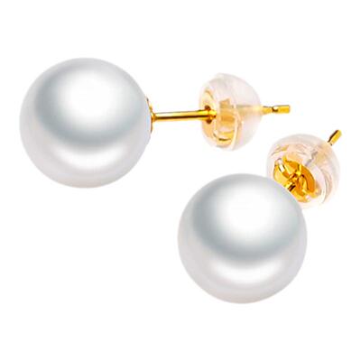 珠宝18K金正圆耳钉送女友高级感