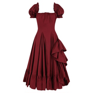 圣诞特辑|音乐家的礼服 酒红色迷笛连衣裙Selkie Collection