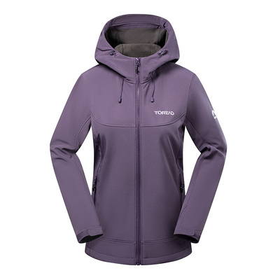 探路者软壳衣加绒保暖透气舒适