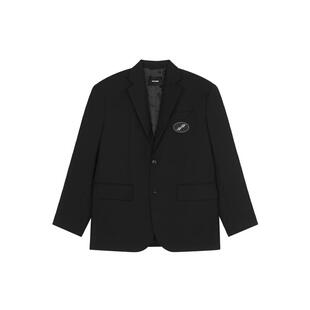 【明星同款】WE11DONE中性男女同款经典字母logo单排扣西装外套