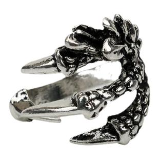 时尚复古戒指骷髅魔爪戒指霸气潮男个性开口龙爪戒指鹰爪指环