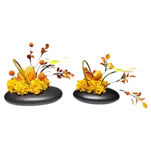 新中式仿真花艺摆件酒店样板房展厅软装饰品洽谈桌茶几绿植小盆景