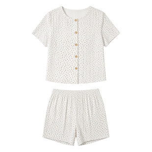 Maddy 温柔风带胸垫睡衣女夏季2025新款韩版大码碎花bm家居服套装