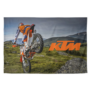 KTM EXC 300两冲越野摩托车迷周边卧室车库装饰背景墙布挂布海报
