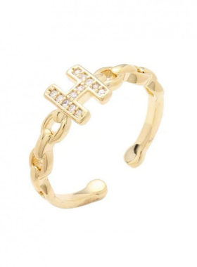 18K电镀H密镶字母轻奢可调节全新