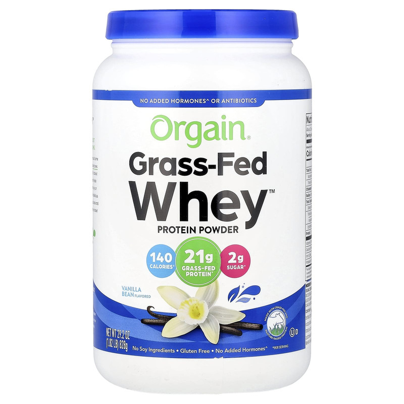 Orgain草饲乳清蛋白清洁乳清蛋白质粉香草豆均衡营平衡