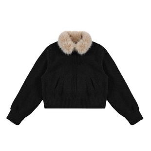 FDR官方店 长尖毛领皮毛一体夹克男加厚秋冬2025超火羊羔绒外套女