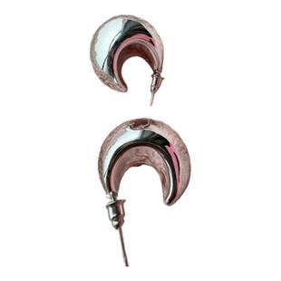 首尔春日~金属弧形耳环2026新款小众设计感高级感耳钉女ins风耳饰