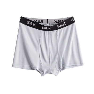 高端桑蚕丝男士真丝内裤中腰平角