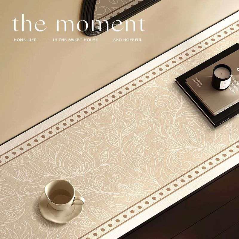 餐边柜电视柜桌垫桌布高级防滑防水鞋柜玄关感垫保护轻免洗奢台面