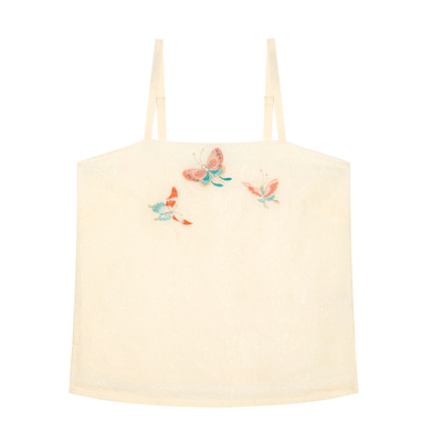 花朝记｜碧桃｜汉服吊带日常单品百搭刺绣传统对襟内搭