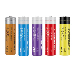 神火18650锂电池可充电大容量3.7V强光手电筒头灯专用4.2V小风扇