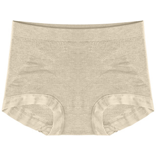 无缝收腹提臀莫代尔锦纶中腰性感简约蜜桃抗菌包臀女士内裤平角裤