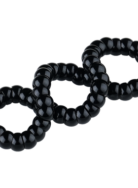 天然黑玛瑙斜切蒜瓣大肠手串