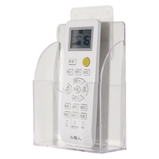 电视空调遥控器收纳盒亚克力挂墙盒手机充电壁挂盒透明墙上置物架