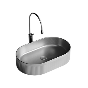 枪灰彩色创意艺术台上盆陶瓷一体洗手盆酒店民宿卫生间洗脸台面盆