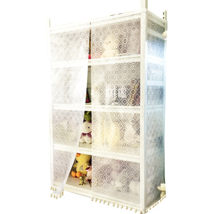 落地书架角钢货架防尘帘隔断帘门窗帘厨房专用帘子防油无味门帘