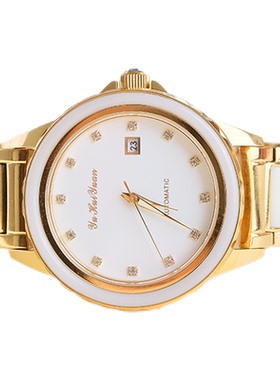 德玉新疆和田玉手表全自动男款防水天然白玉机械表带日历玉表链