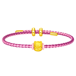 周大福SOINLOVE萌宠萌福猫咪转运珠黄金足金吊坠VR866情人节礼物