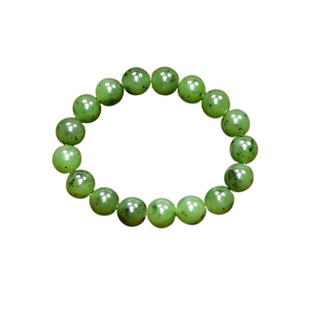 紫润轩和田玉碧玉手串12MM手链苹果绿老坑乌兰海料哑光男女款精品