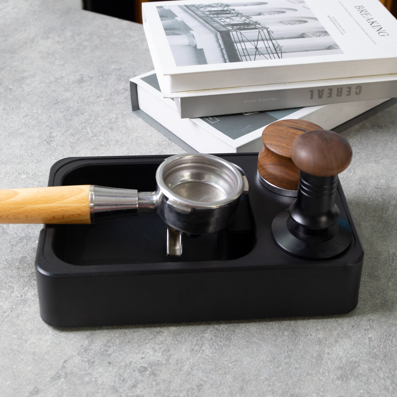 koonan咖啡压粉底座敲渣桶一体布粉器具收纳工具全套咖啡机配件