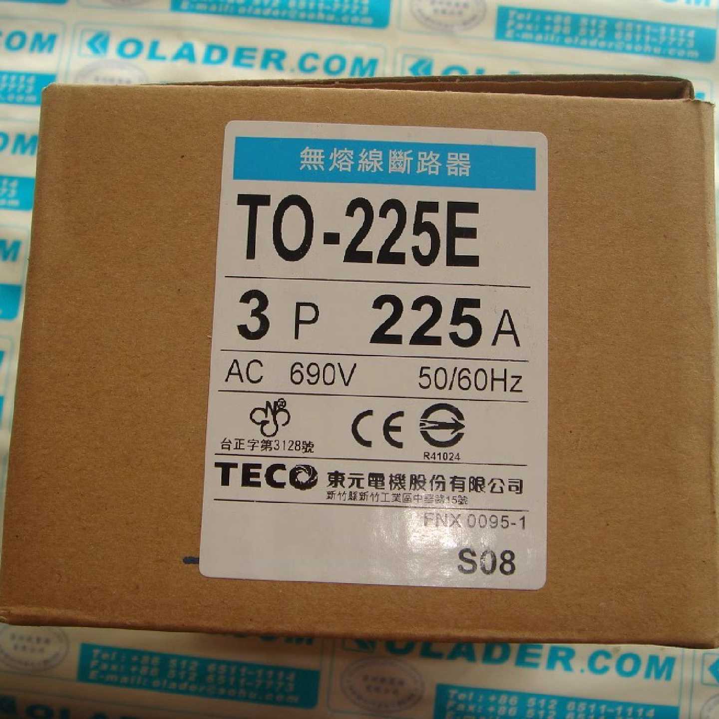 议价东元TO-225E 3P 225A TECO无熔丝断路器TO-50EC/TO-100EC/TO-图片