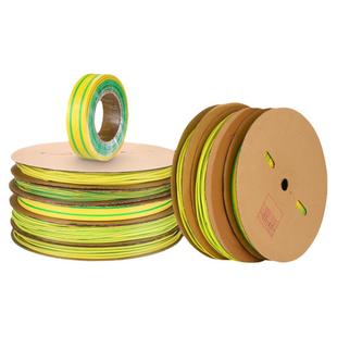 黄绿双色热缩管绝缘套管电工接地线束标识管热收缩管电线保护管套