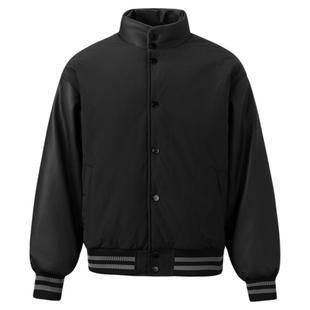 NOVACAM 复古美式短款cleanfit版型vibe皮袖加厚棉服棒球夹克外套