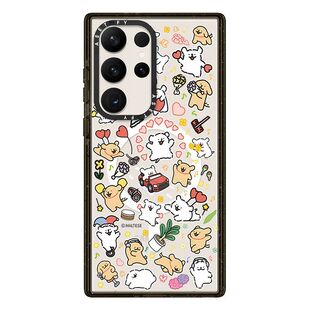 线条小狗手机壳磁吸magsafe亚克力防摔保护套适用于三星 S25ultra/S25/S24/S23ultra可爱个性高级创意