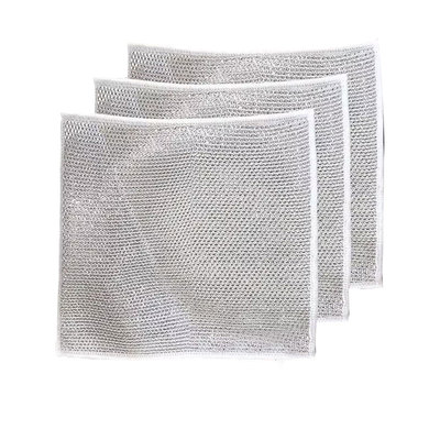 钢丝抹布洗碗布洗碗巾家用双面网格不沾油易清洗刷锅洗碗强力耐磨