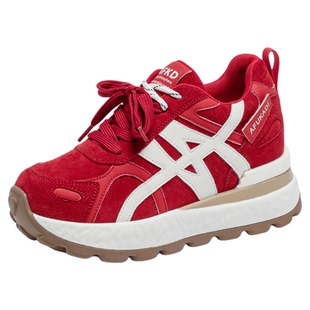 软底超轻8cm内增高德训鞋女款2025新款秋冬小个子运动女鞋阿甘鞋