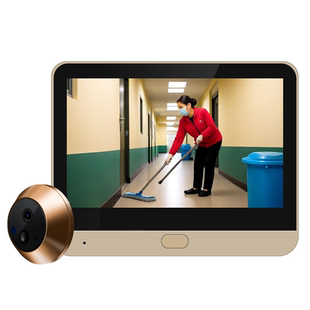 智能猫眼内置摄像头嵌入式可视门铃监控家用免插电华为手机可用