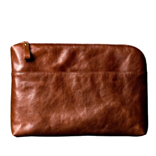 吉卡尼真皮男士手拿包大容量电脑内胆包商务休闲信封包牛皮手抓包