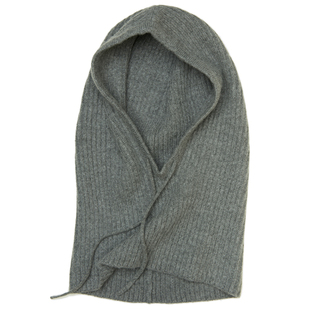 意大利 纯羊绒帽子围巾一体女秋冬保暖巴拉克拉法连帽围脖护耳