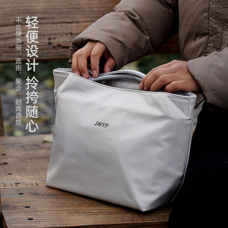 时尚轻奢简约手提便当包防水保温饭盒袋上班族学生轻便日式大容量