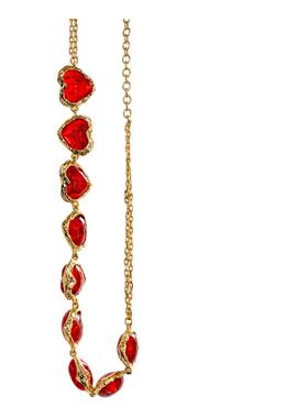 XHENXHEN哈尼克孜/张杰同款簇拥系列璀璨桃心项链琉璃