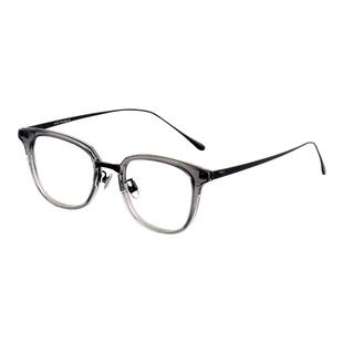 张智霖同款超轻纯钛近视眼镜框男款日系痞帅可配度数灰色方框镜架